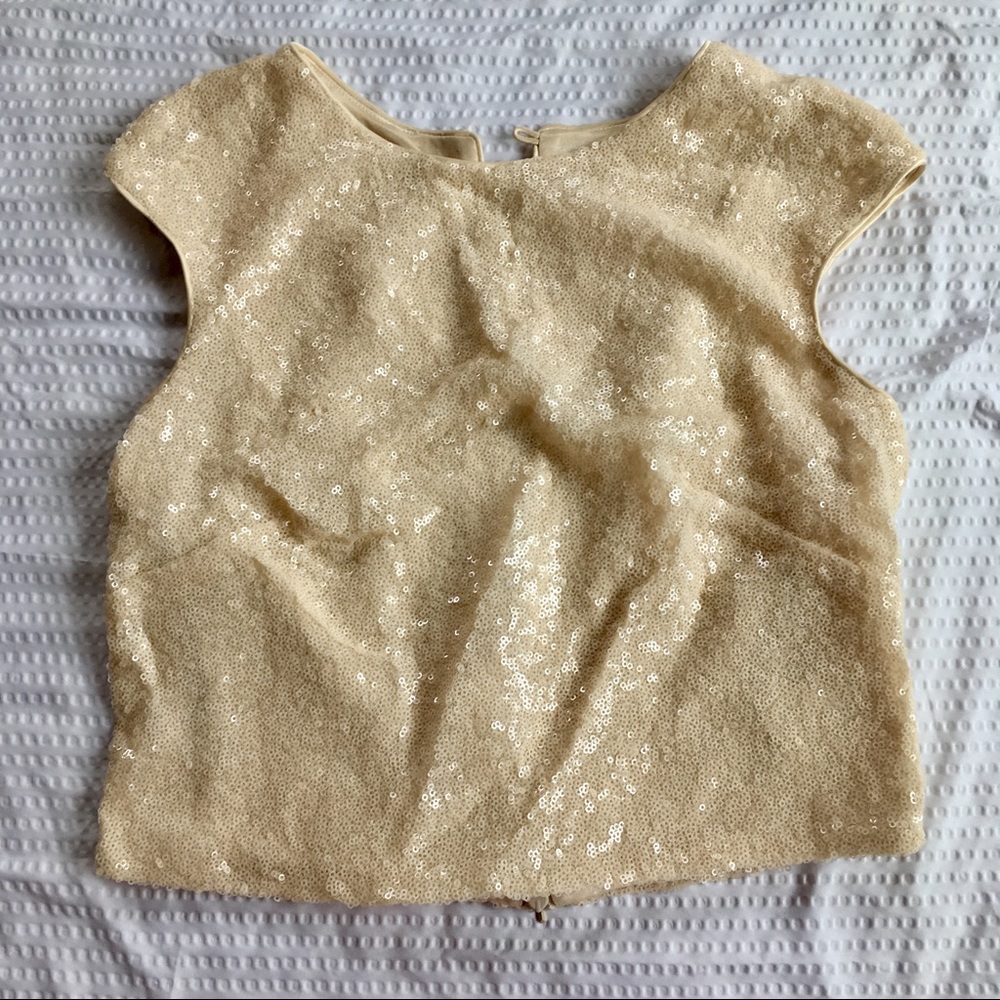 BHLDN Jenny Yoo Kaity Sequin Crop Top